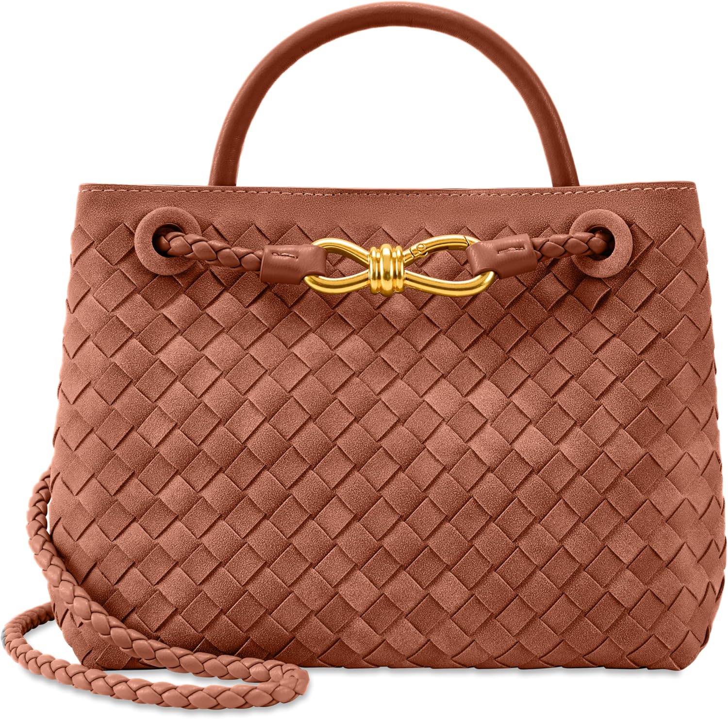 Woven Tote Bag for Women Leather Shoulder Handbag Designer Top Handle Purses
