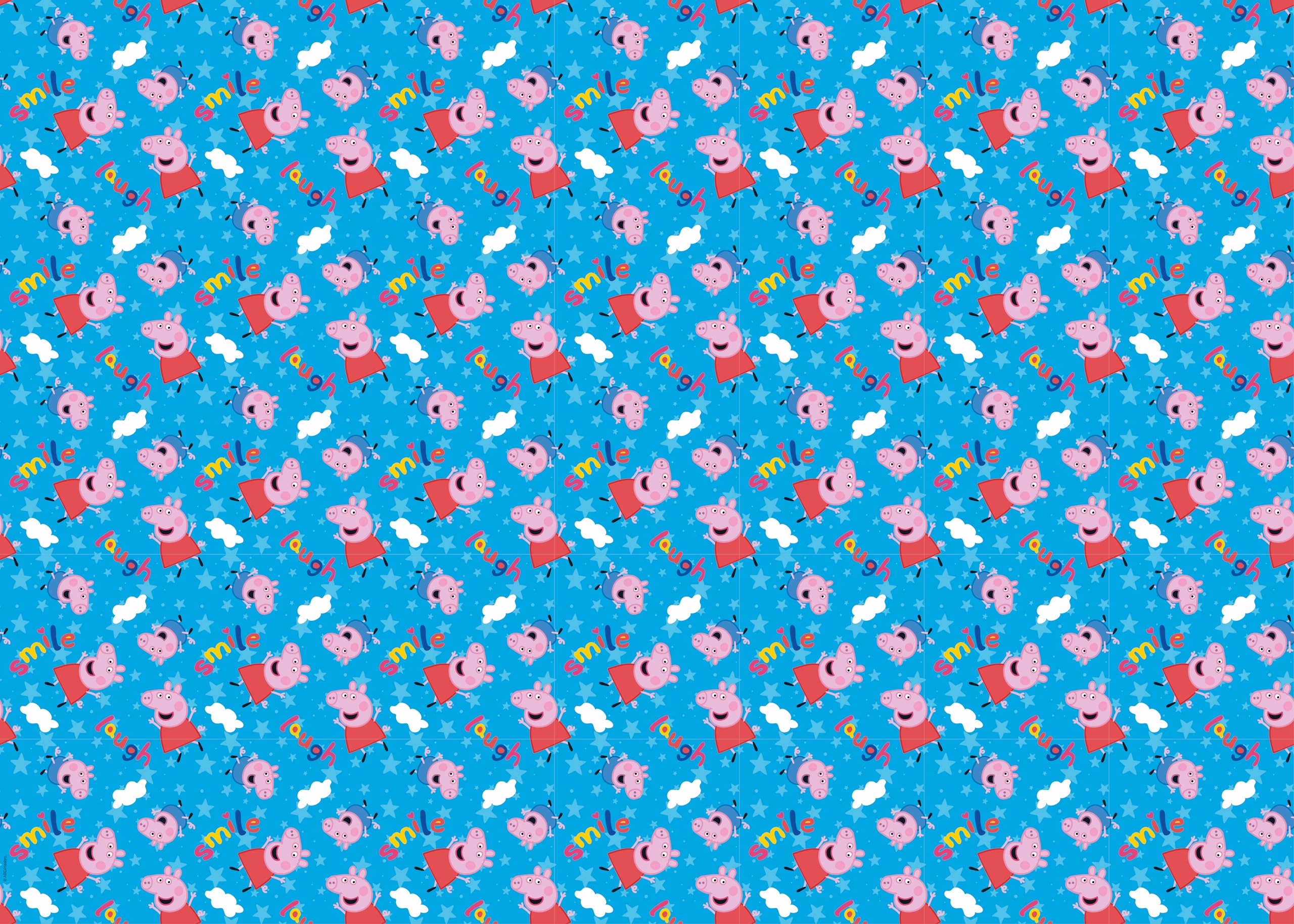 Peppa Pig 2 Sheets & 2 Tags Gift Wrap