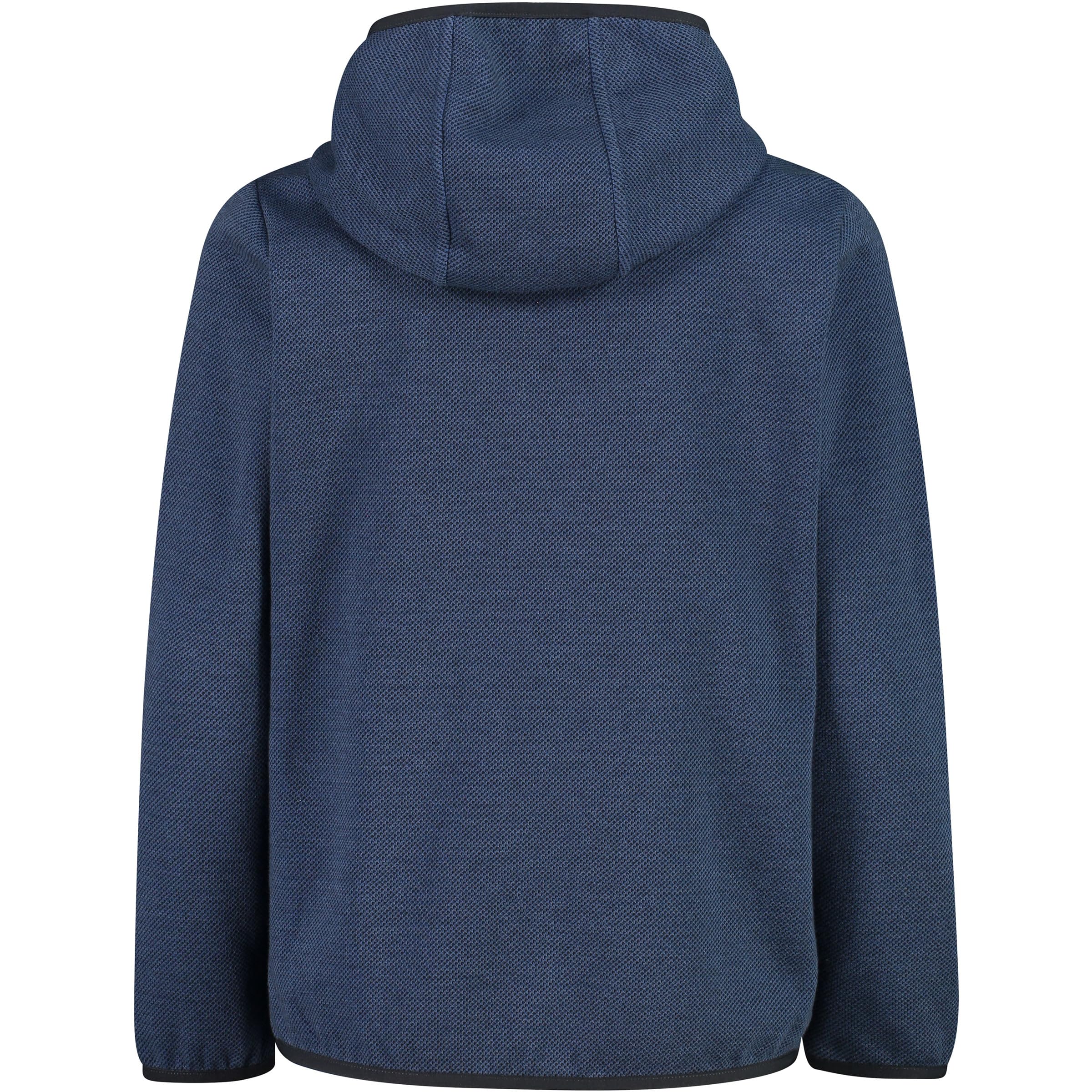 CMP KID JACKET FIX HOOD BLUESTEEL-NERO - 176