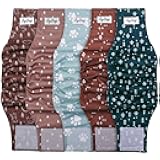 JoyDaog Reusable Dog Belly Bands for Male Dogs Diapers,5 Pack Premium Washable Dog Diapers Male Doggie Nappies Wrap,L