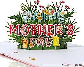 CUTPOPUP Mothers Day Text 2 - Carte fete des meres, Carte pop-up pour la fête des mères, carte de vœux 3D pour la fête des mères