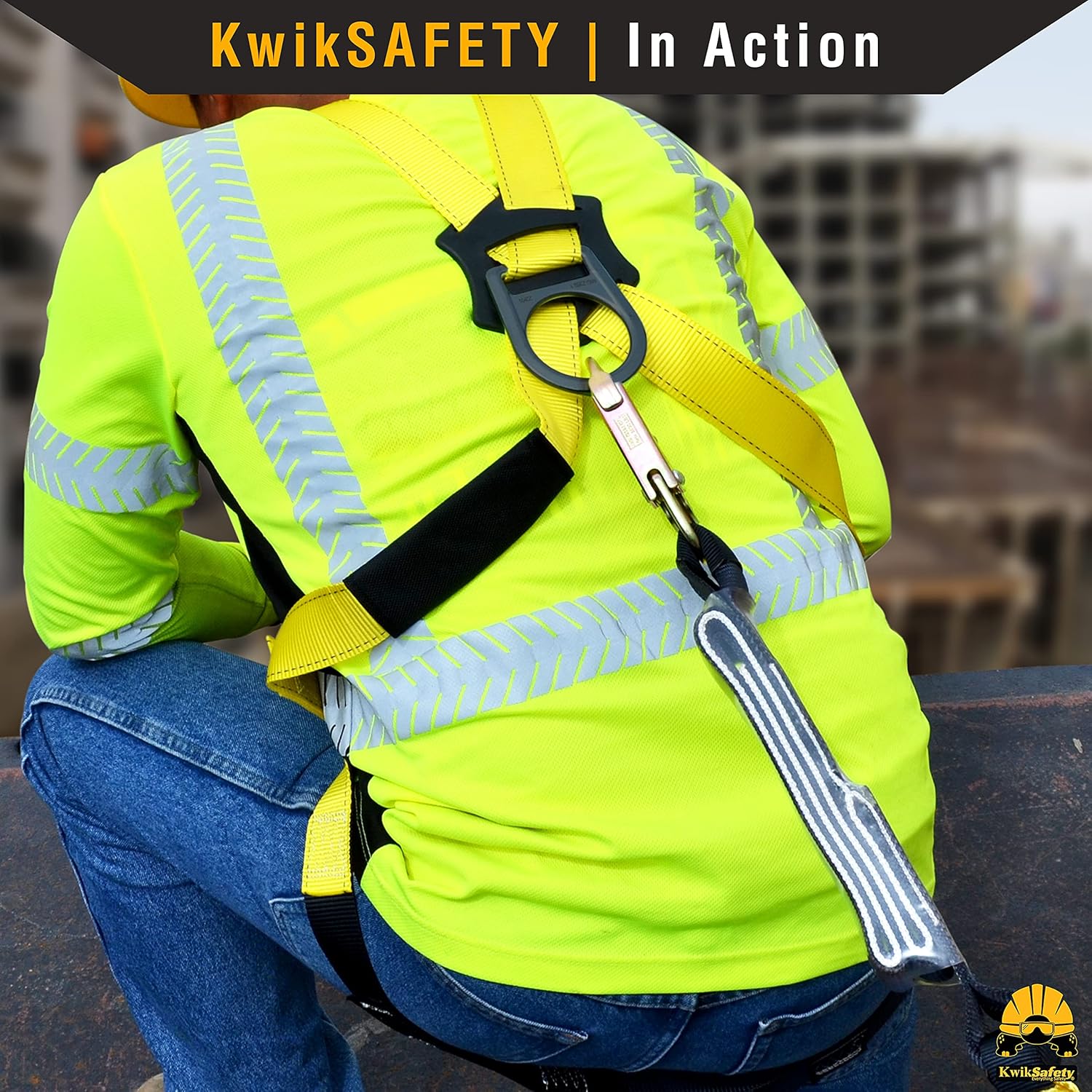 KwikSafety (Charlotte, NC) ESTIMATOR Short Sleeve (Y-Neck Button w/POCKET) Class 2 ANSI High Visibility Safety Shirt Tape Construction Security Hi Vis Clothing Men | Yellow Large : Tools & Home Improvement