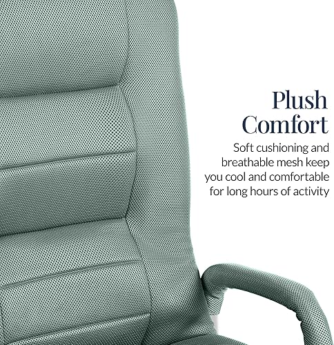Miniatura 53 de Best Choice Products Silla giratoria para videojuegos de 360 grados, multiusos, para TV, lectura, jugar videojuegos, con soporte lumbar, asas de