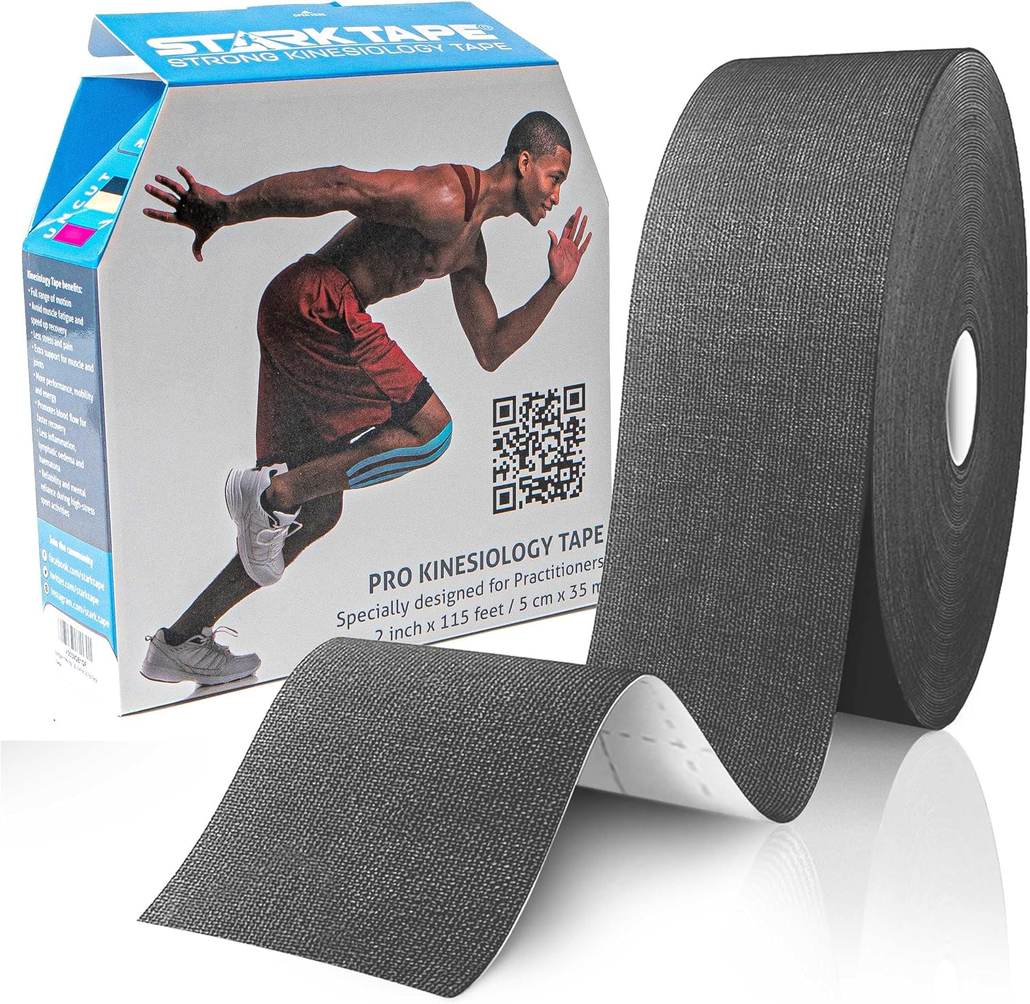 Kinesiology Tape Bulk 2 in. Designed to Boost Athletic Performance, Reduce Muscle Pain, Ease Inflammation. Easy to Use/Apply, Stays on for Several Days. Latex-Free, Waterproof,