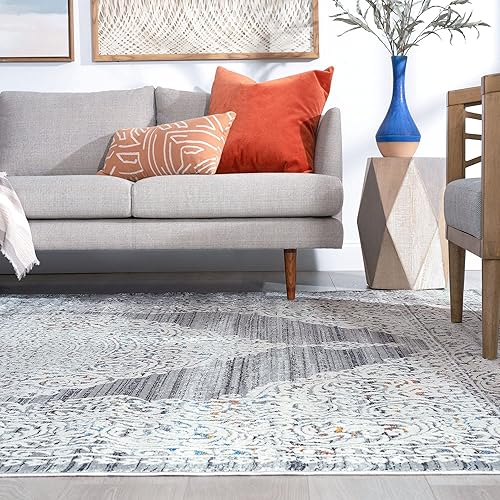 Miniatura 4 de Veda - Alfombra de área gris de 5 x 7, 5 x 7, alfombra para sala de estar, comedor, dormitorio, alfombra de cocina o entrada, alfombras para sala de