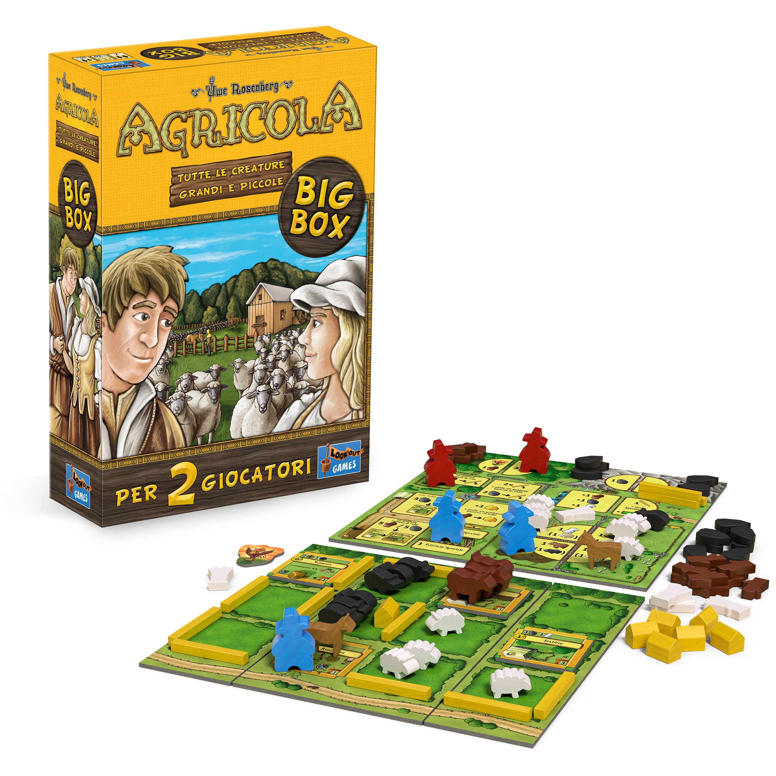 Asmodee - Agricola: Tutte le Creature Grandi e Piccole, Gioco da Tavolo per 2 Giocatori, Edizione in Italiano, 8177