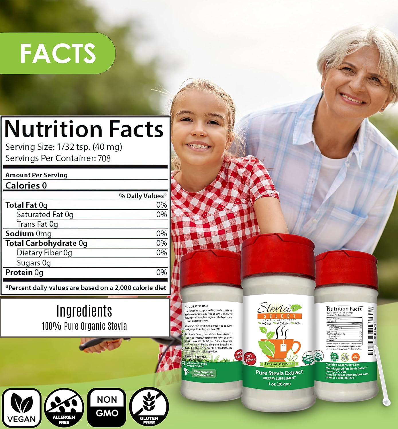 Stevia Drops Natural Liquid & Hazelnut With Pure Stevia Sugar Substitute Keto Sugar-Free Stevia Bundle 3 Pack
