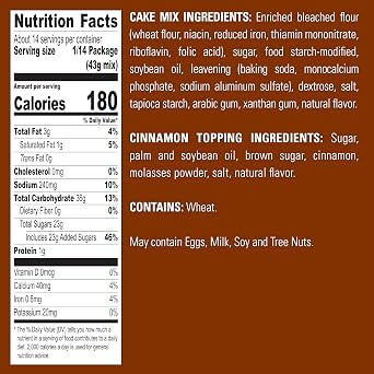 Krusteaz Cinnamon Swirl Crumb Cake and Muffin Mix 21-Ounce Boxes Pack of 4
