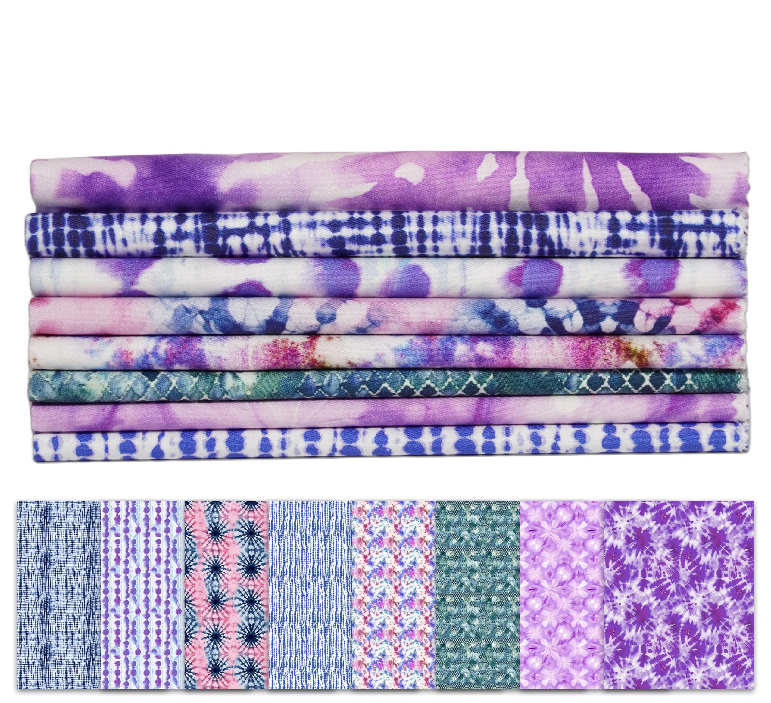 Tissu matelassé 100% coton de qualité supérieure pour patchwork tie & dye unique - 8