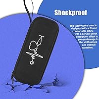 Vista 4 de Funda para estetoscopio 3M Littmann Classic III, bolsa para estetoscopio para ligero II S.E, cardiología IV, espacio adicional para accesorios