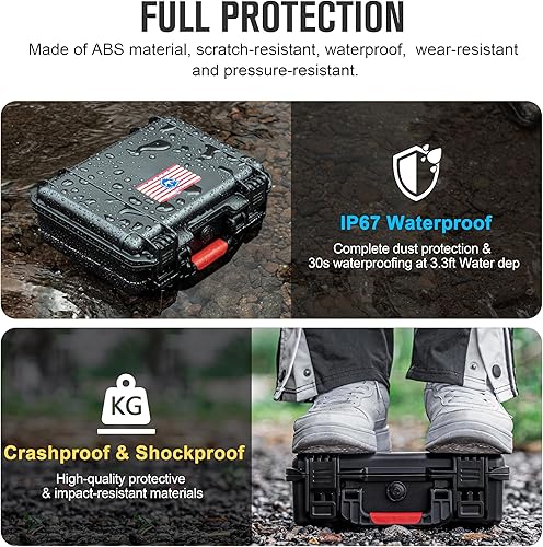 Miniatura 3 de Kinghardcase Estuche para Armas para Pistolas Aprobado por la TSA Estuche de Viaje para Armas de Fuego Estuche Duro para Pistola Glock Estuche para