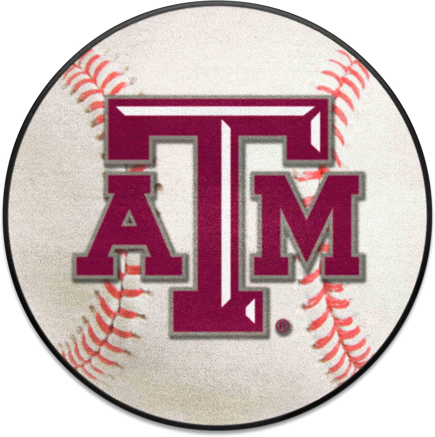 FANMATS 211 Texas A&M Aggies Baseball Shaped Accent Rug - 27in. Diameter