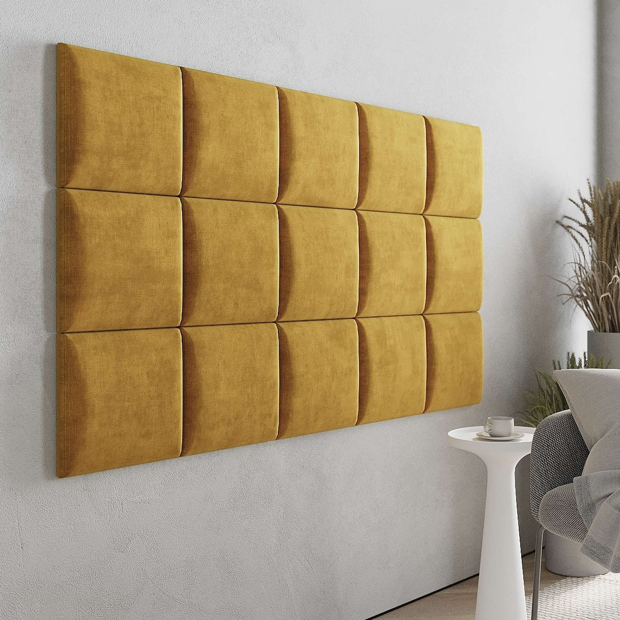Wandpaneel Fluweel Met 50 Mm Vulling - 3D Rechthoekig Wandkussen Wanddecoratie Decoratie Modern 50 X 30 Lichtroze Rv62