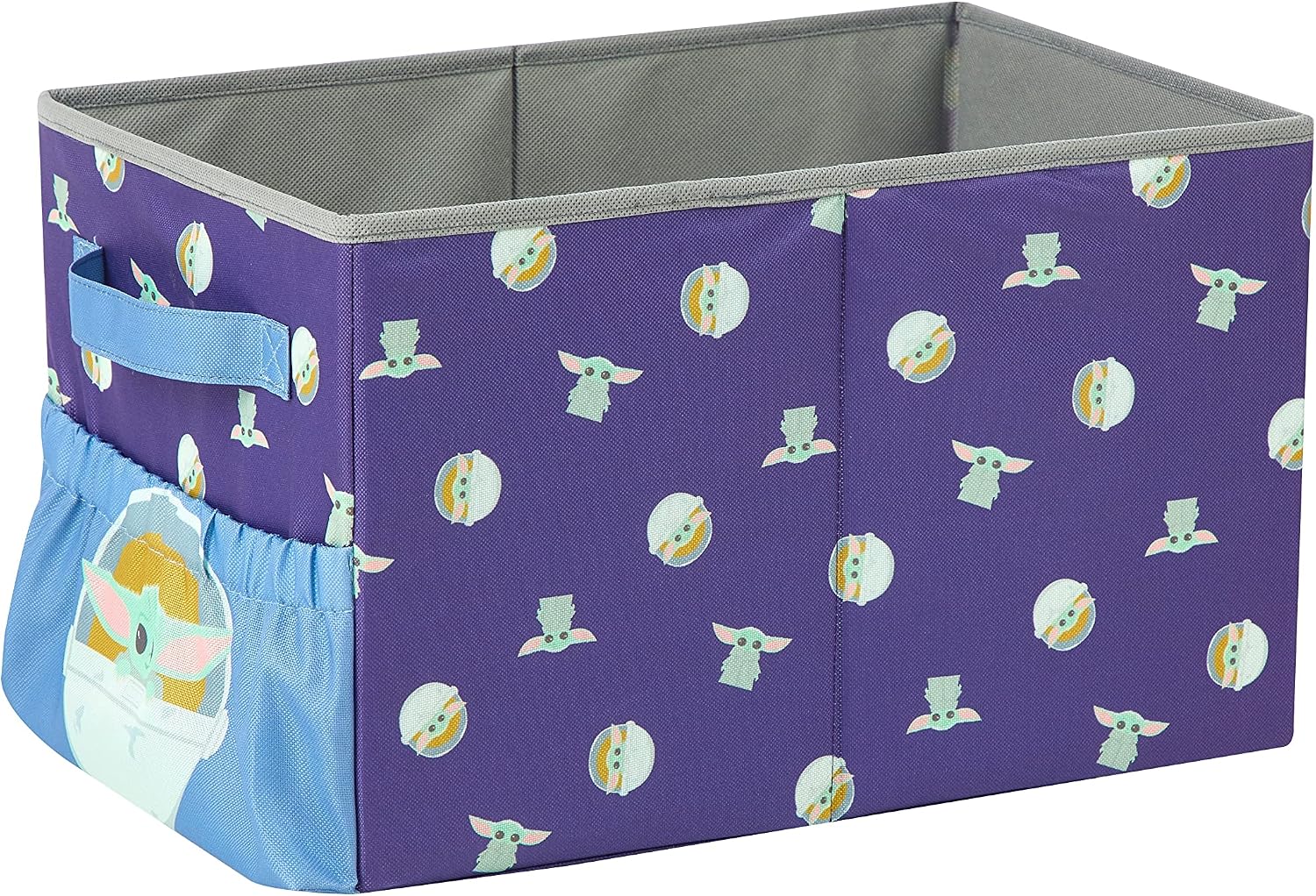 Idea Nuova JoJo Siwa Bows and Unicorn Kids Collapsible Storage Organizer Bin with Front Pocket,9" H x 10" W x 15" L