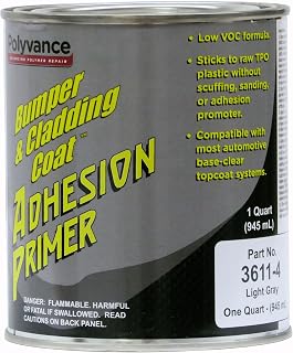 Polyvance Bumper and Cladding Adhesion Primer, Low VOC, Light Gray, Quart