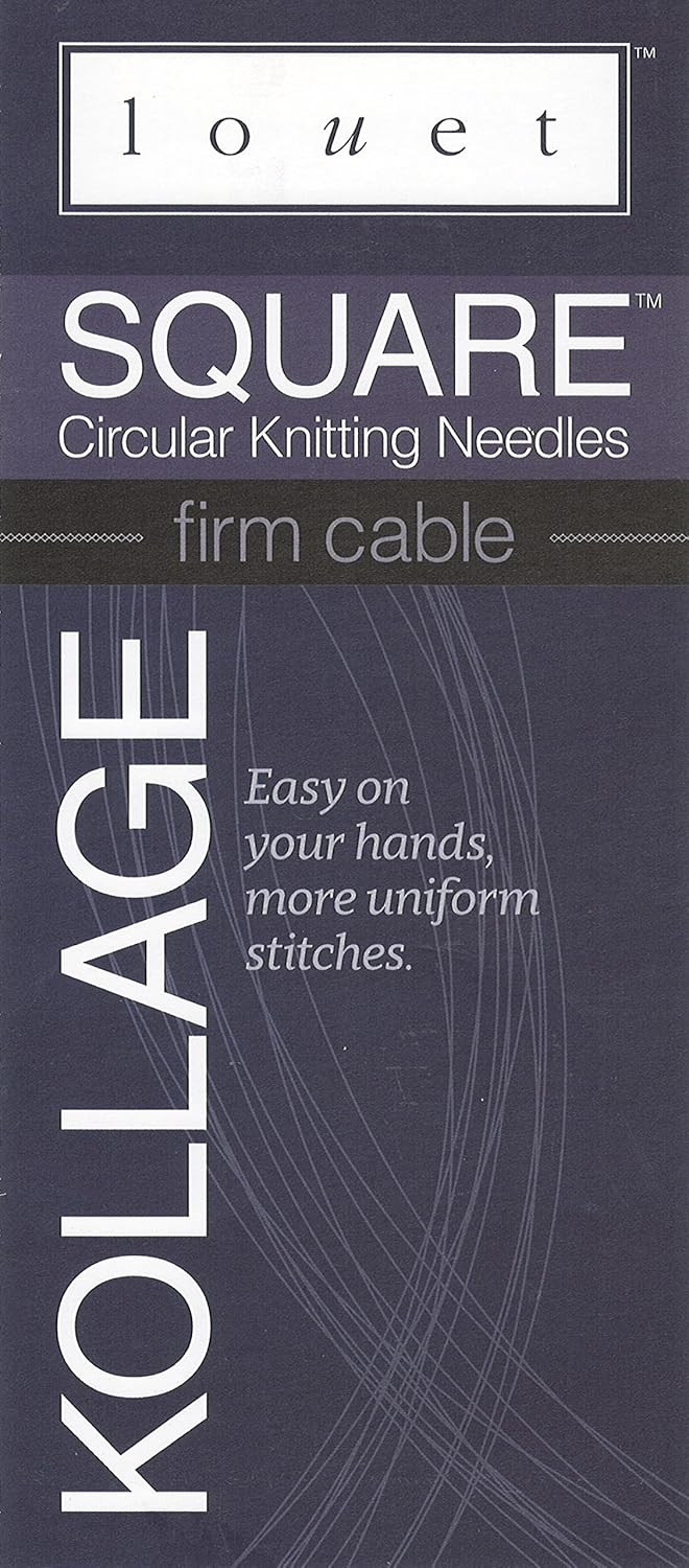 Kollage Square Circular 32-inch (81cm) Knitting Needle Firm Cable (US 1.5/2.5mm)