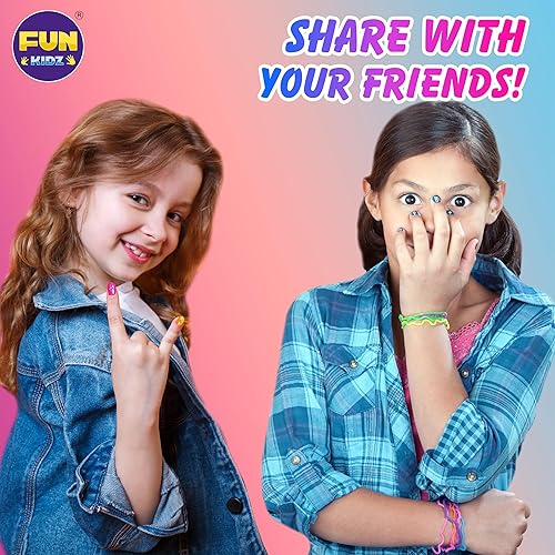 Miniatura 8 de FunKidz - Arte de uñas de unicornio de juguete para niñas de 7 a 12 años, tamaño 17.91 pulgadas de ancho x 12.4 L, kit de esmalte de uñas pelable