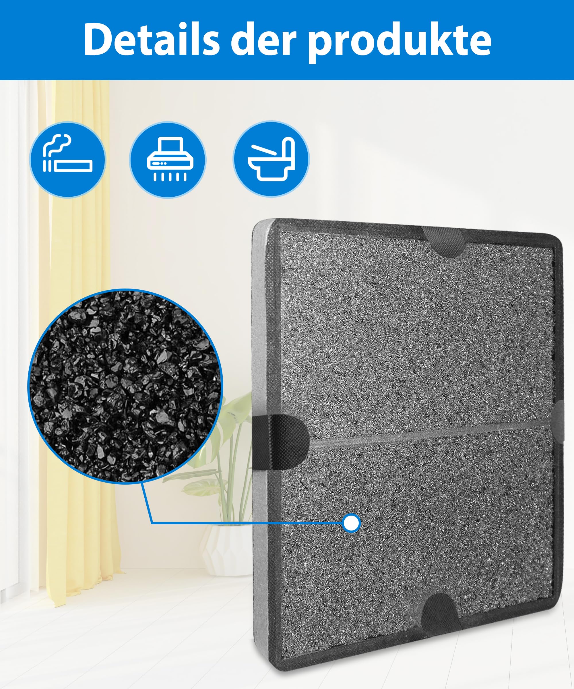 2-Packung - DKF 12-1 Dunstabzugshaube Filter passgenauer Filter für Miele DKF 12-1 bzw. 6228731. für Aktivkohlefilter DA269-4 / DA279-4 / DA390 / DA420 / 28996265D (2 pack）