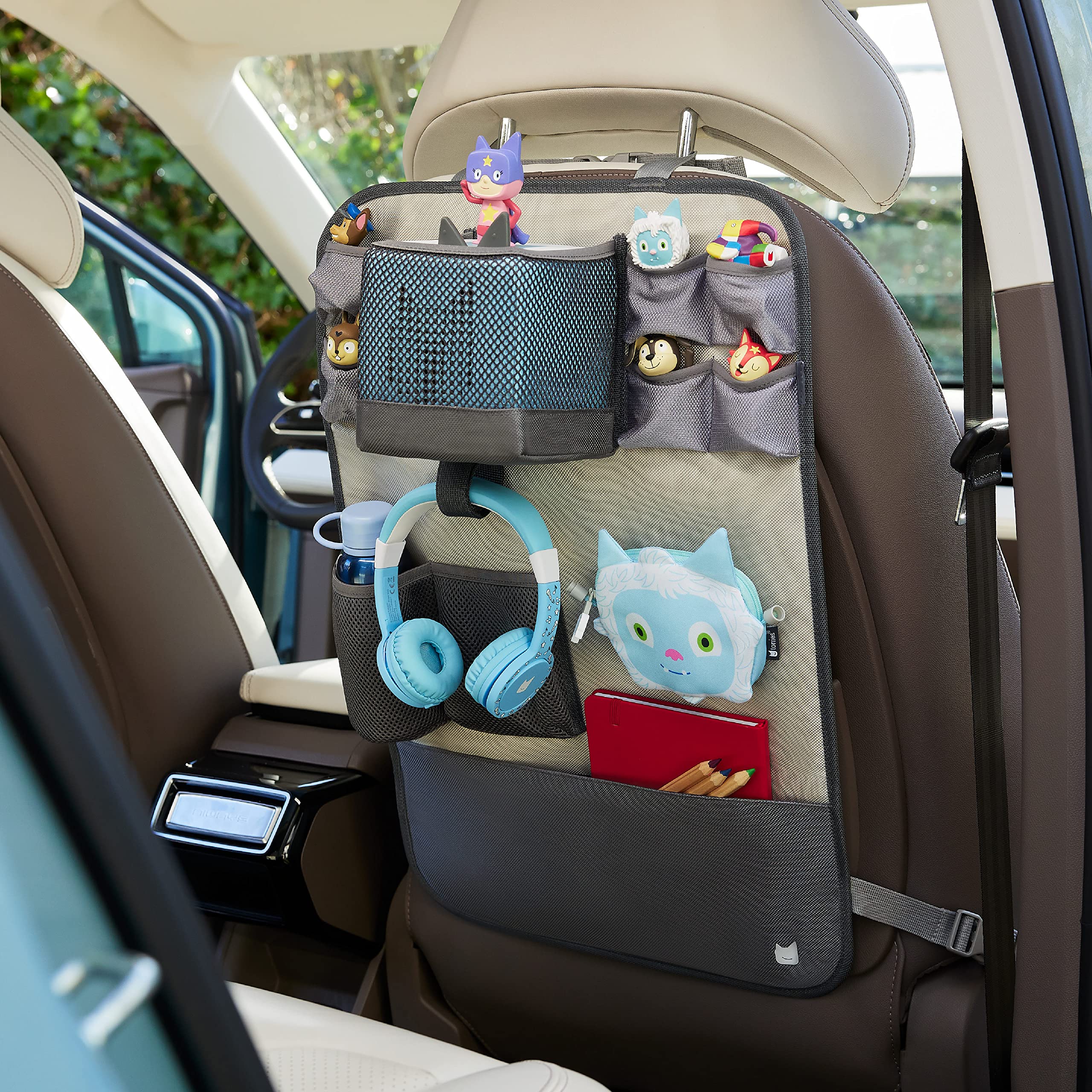 tonies® Auto-Organizer Yeti, Zubehör zur Aufbewahrung von Toniebox, Hörfiguren und Kopfhörern im Auto