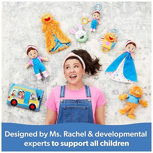 Miniatura 7 de Ms. Rachel Juguete sensorial oficial para llevar, columpio y cochecito de bebé, juguetes de dentición con sonajero y clip, juguetes para niños