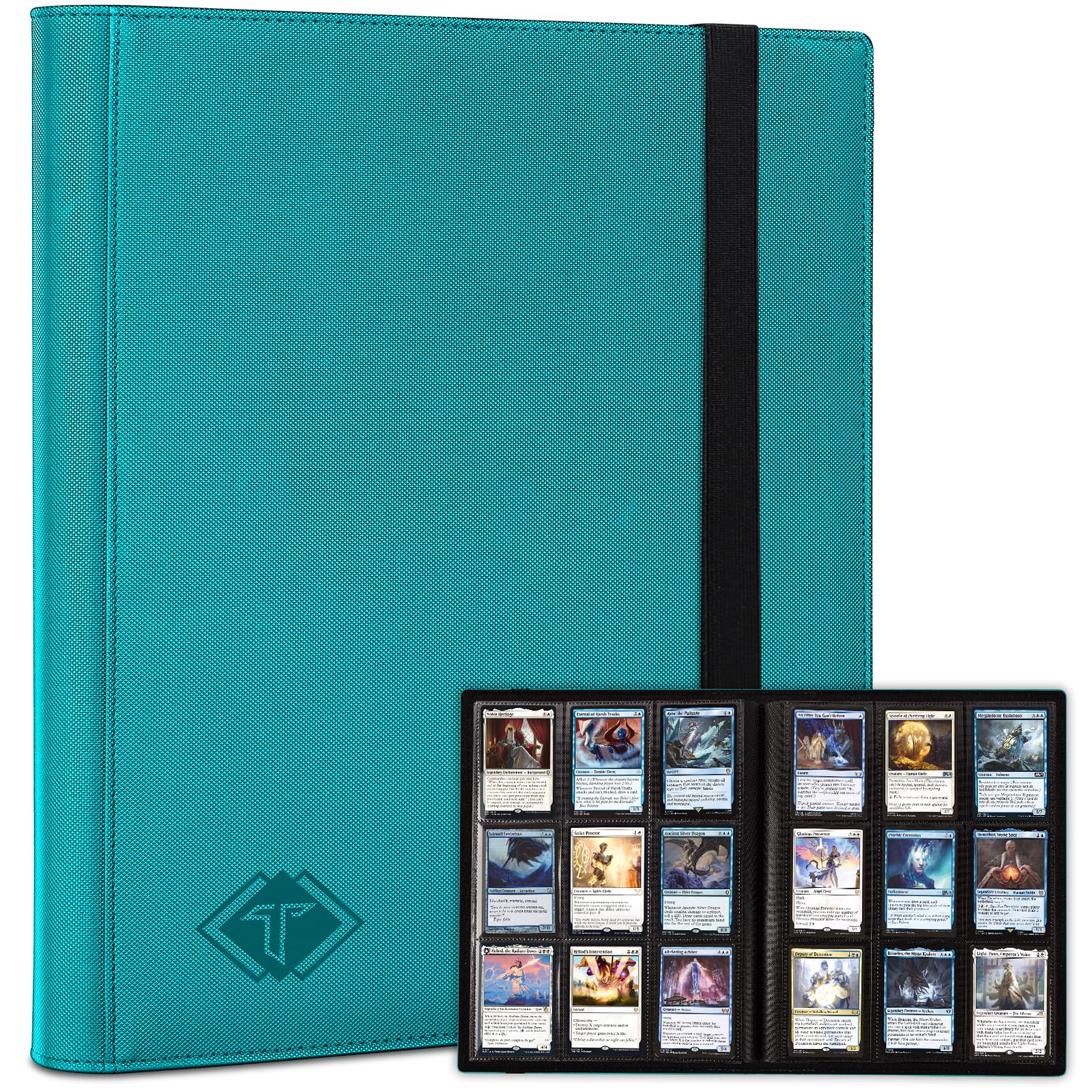 9 Pocket Card Binder,PU Card Ablums,Trading Card Binder Holder,432 Side Loading Pockets Sports Card Book Card Folder Card Album Card Holder Fit for MTG Football Play Cards (teal)