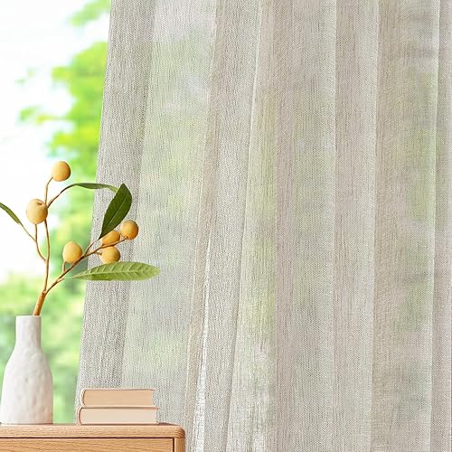 Miniatura 3 de LANTIME - Cortinas semitraslúcidas y plisadas con cabezal de pellizco para ventana, de 42 pulgadas de ancho x 102 pulgadas de largo cada uno, juego