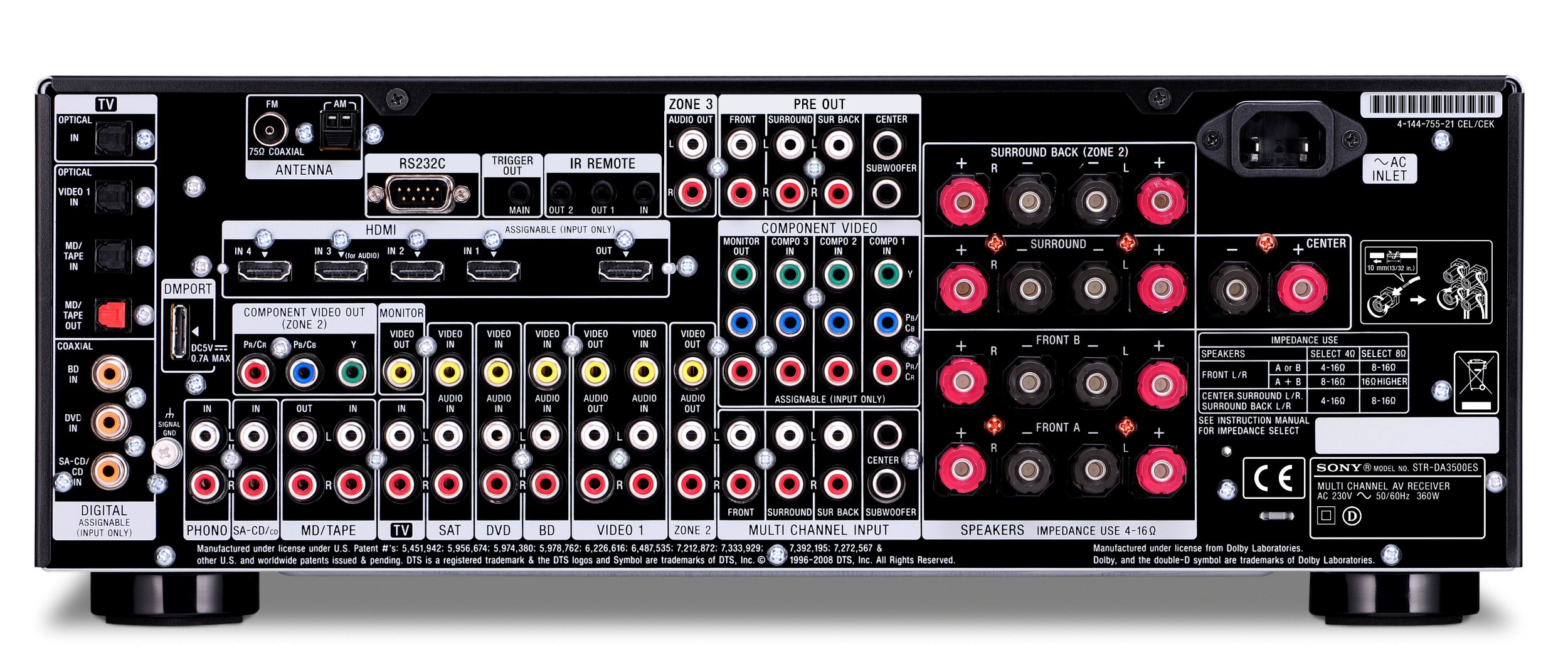 Sony STR DA 3500 ES 7.1 AV receiver (HDMI, upscaler 1080p