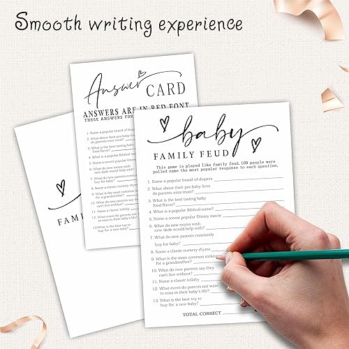 Miniatura 7 de Tarjetas de Baby Shower Word Scramble  Juego de fiesta minimalista y actividad  Tarjetas de juego de 5 x 7 pulgadas, juego de revelación de género,