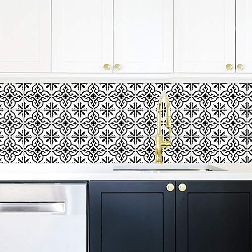 Miniatura 6 de RoomMates RMK4649GM - Calcomanías de pared decorativas para losetas en muro de azulejos blancos y negros