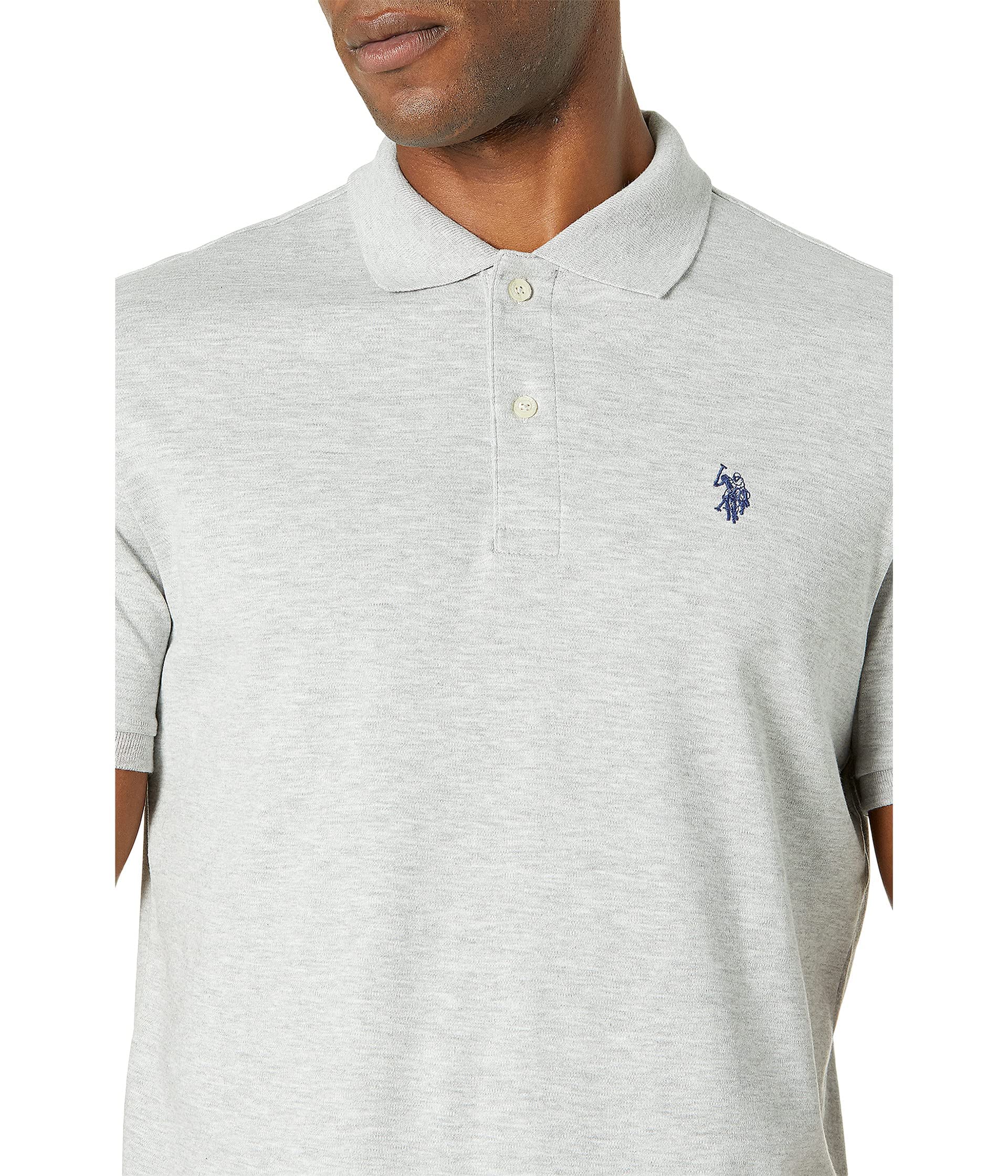 U.S. Polo Assn. Polo de Manga Corta Entrelazado Sólido Camisa de Polo Hombre (Pack de 1)
