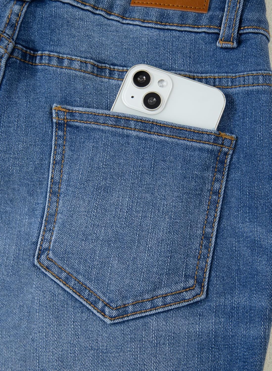 Sidefeel Women's Flare Jeans High Waisted Wide Leg Stretchy Bell Bottom Front Pockets Denim Pants - Image 7