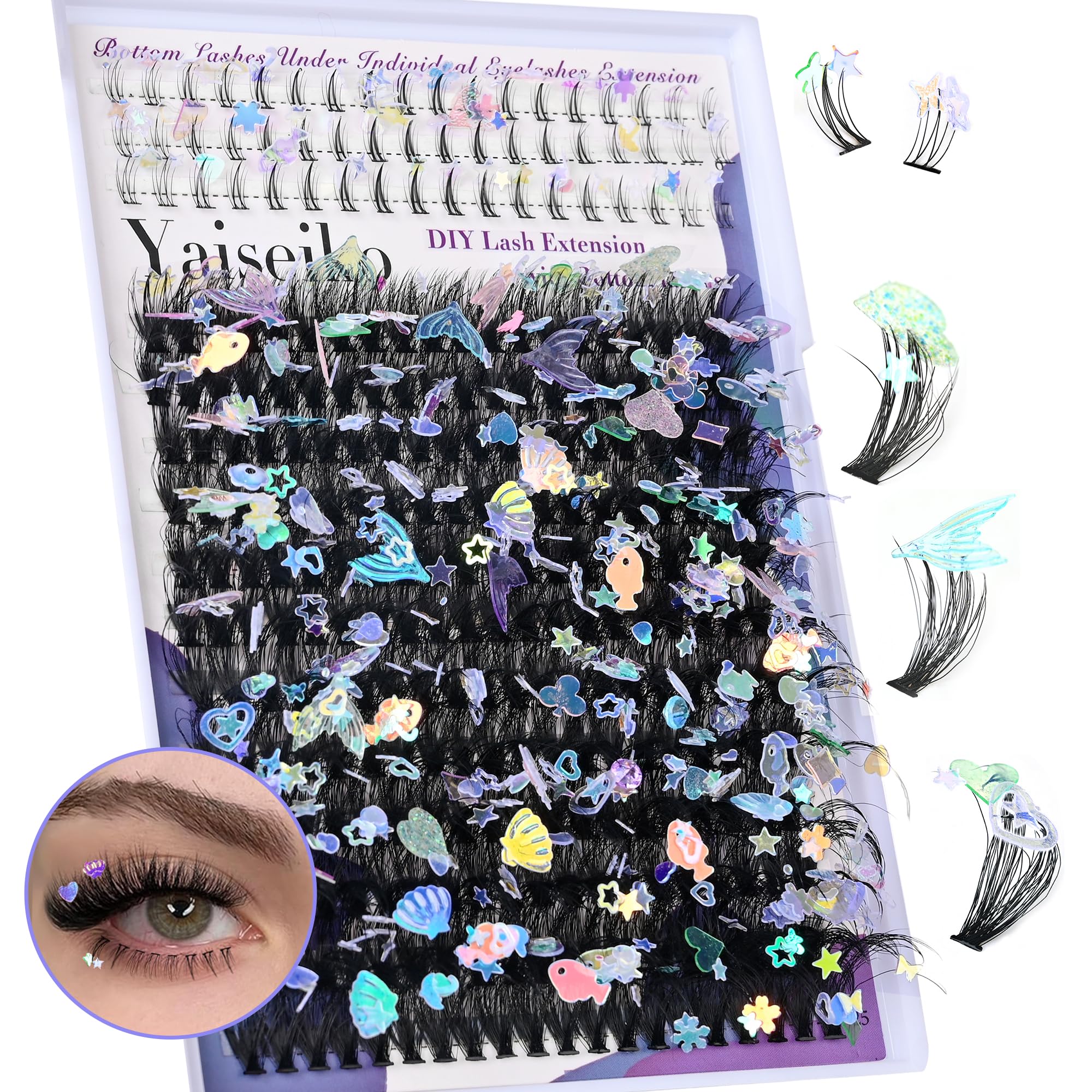 Yaiseiko Fluffy Lash Clusters - 300D Volume Eyelashes -21