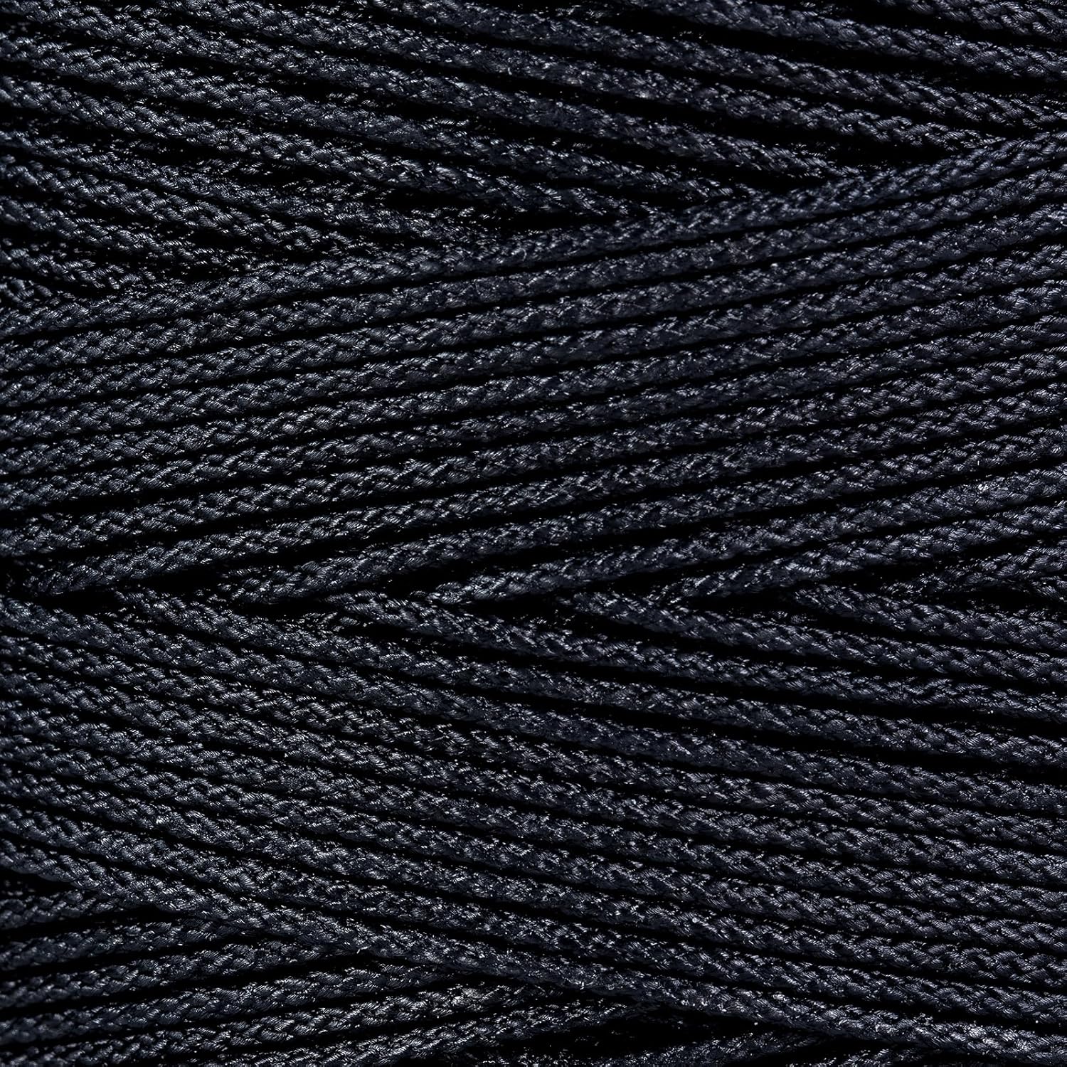 HONGDA Braided Gangion Braided Nylon Twine, 1979 Feet #9 Bank Line, Black Tarred String 1mm for Gardening, Construction, Gear Tying, Jungle Survival