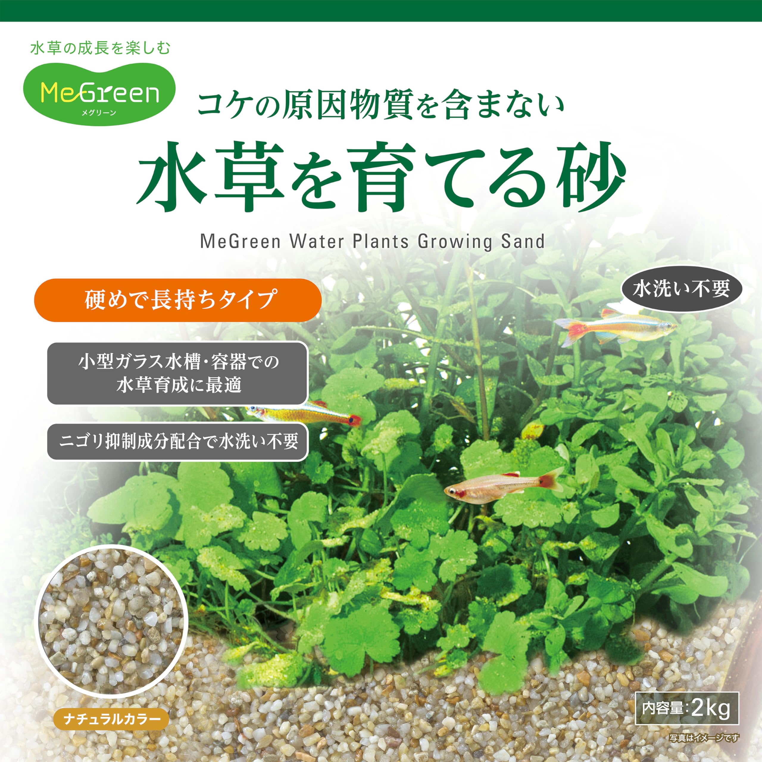 Amazon.co.jp: GEX MeGreen 水草を育てる砂 2kg コケの原因物質を含ま