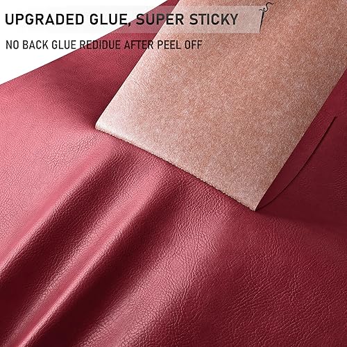 Miniatura 64 de 2 parches de reparación de cuero para muebles, parches de reparación de cuero autoadhesivo de 8.3 x 11 pulgadas, para sofá, cinta de parche