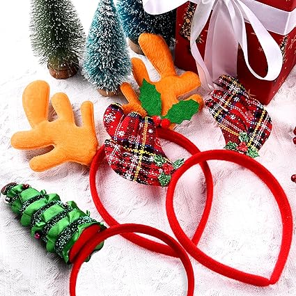 BQTQ Weihnachts-Stirnbänder Set - 15 Stück Festliche Haarreifen
