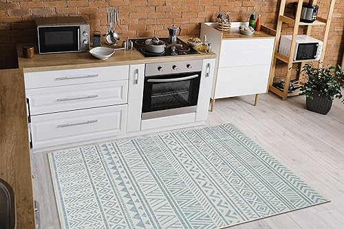 Vista 15 de Adiva Rugs - Alfombra para interior y exterior, tapete fácil de limpiar, resistente a la intemperie y las manchas, para comedor, patio, terraza