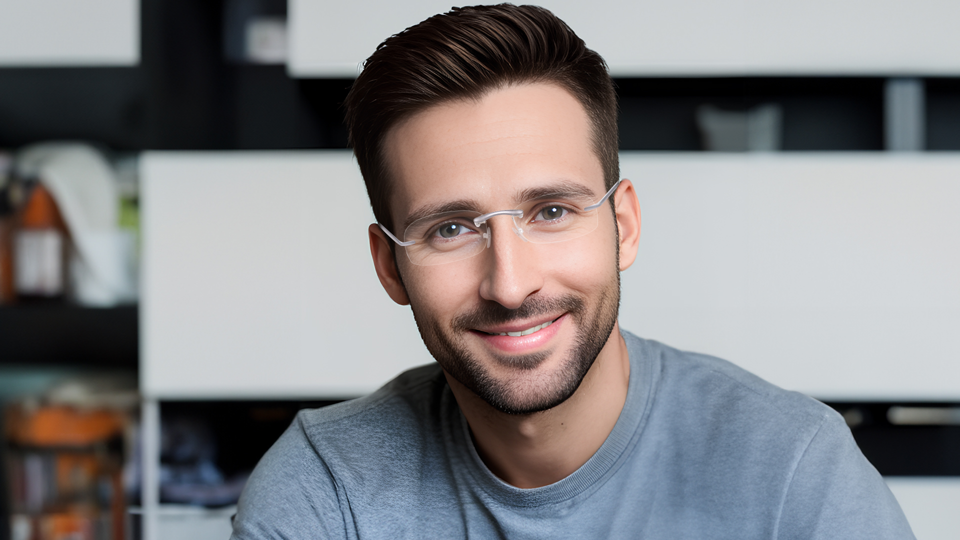 Bumjazz Occhiali Da Lettura Senza Montatura In Titanio Per Uomo E Donna - Argento +1.50 - Foto 8