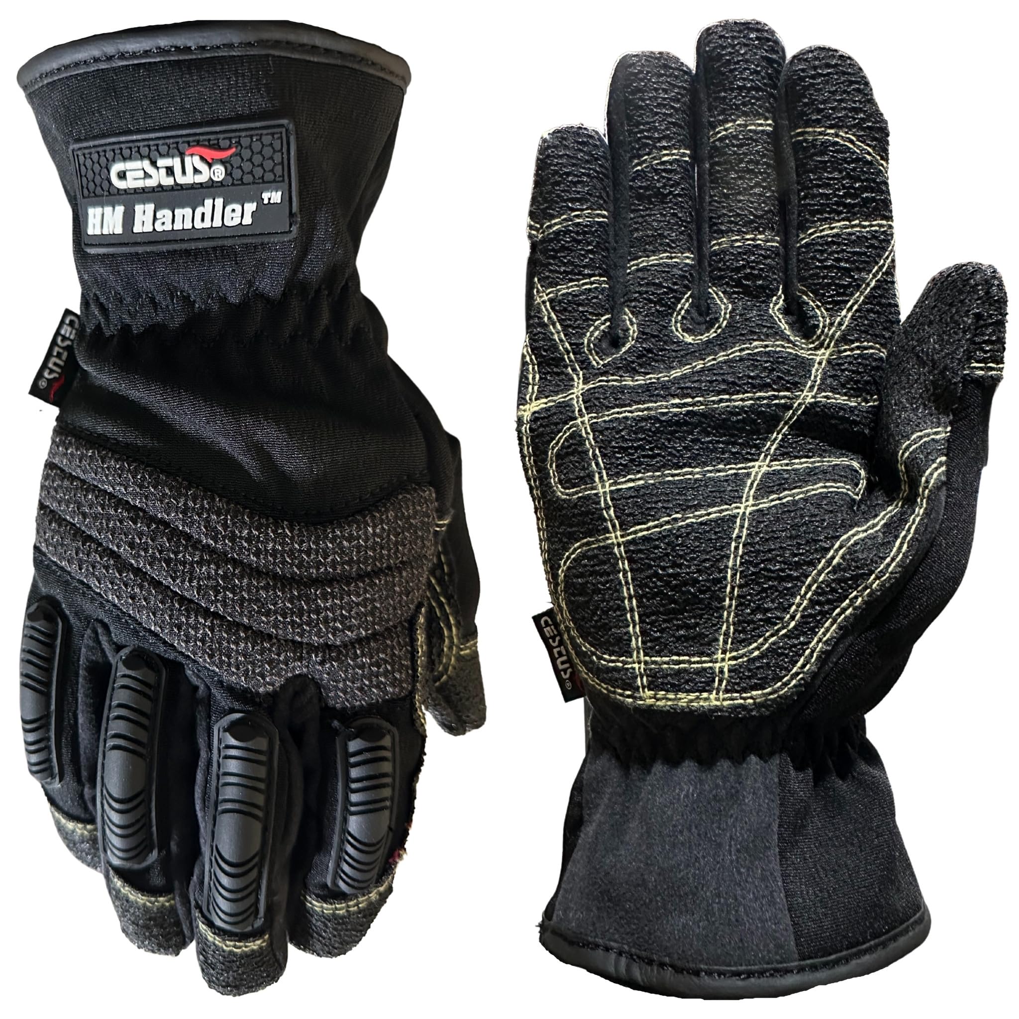 Cestus 4021, Extrication Gloves with Coarse Rough Out Palm, Firefighter Rescue Gloves
