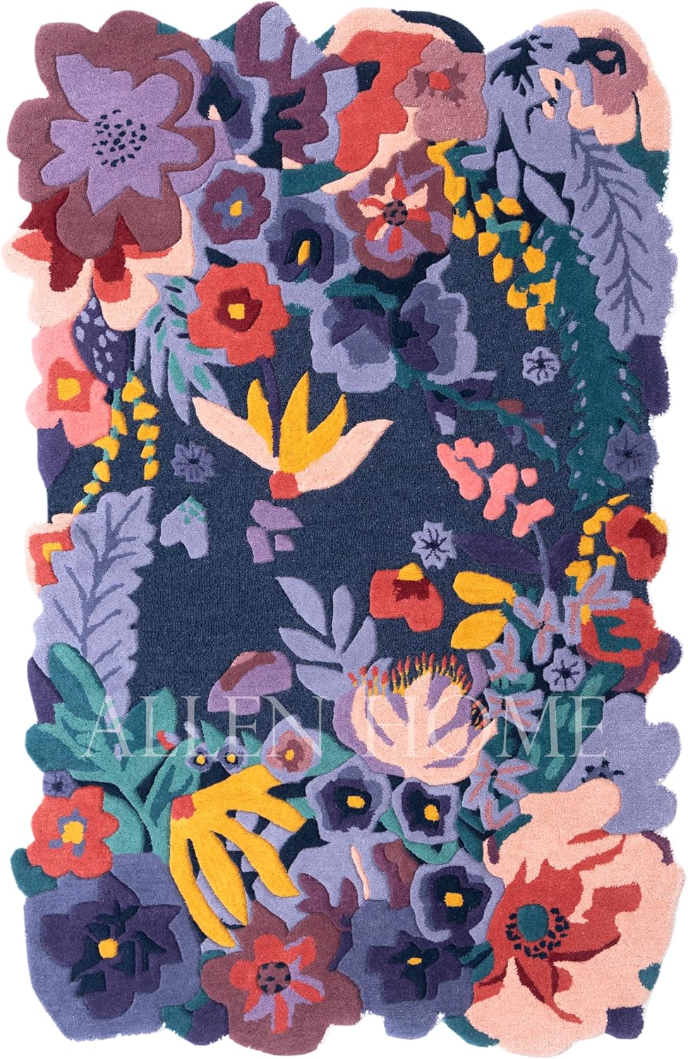 Jardin Wool Area Rugs by Allen Home - Durable - 100% Wool, Hand Tufted - Living Room, Dining Room, Bedroom, and Entryway Area Rugs - 6’ x 9’