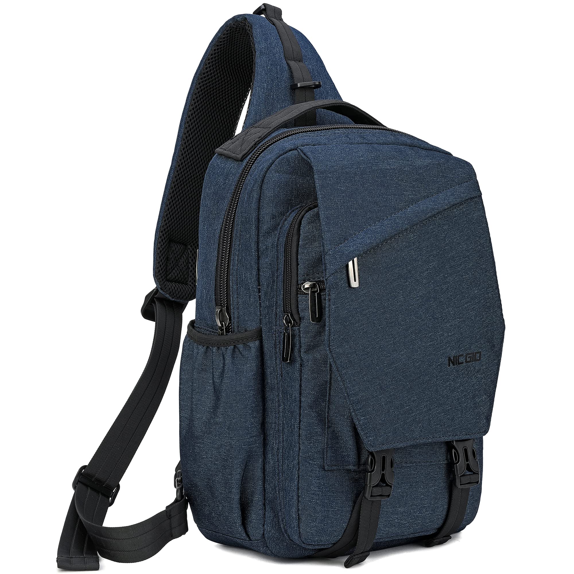 NICGID Sling Bag Backpack, 13.3'' 14.1'' Laptop Bag Crossbody Shoulder Chest Backpacks Travel Outdoors for Men Women