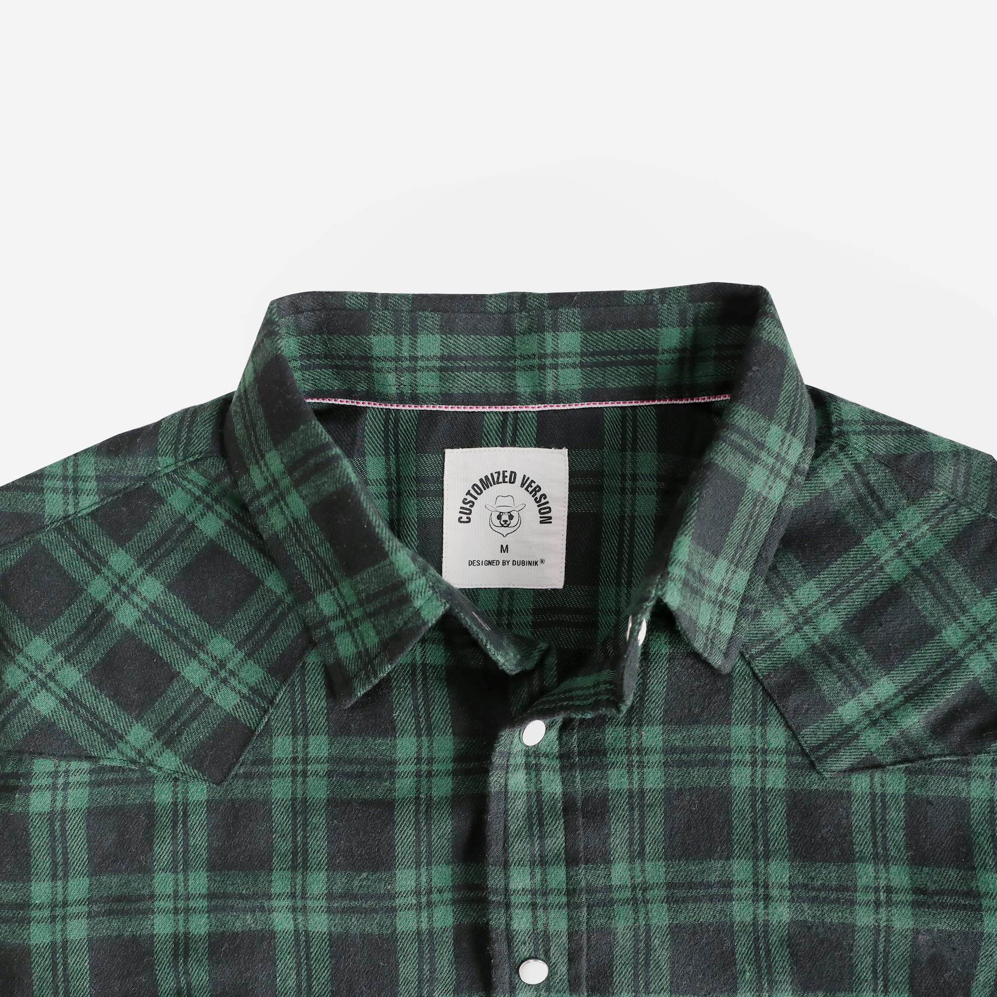 Dubinik® Camicia Flanella Uomo Invernale Camicia Uomo Flanella Cotone Western Cowboy con Bottone Automatico Vintage Quadri