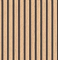 Vista 10 de Papel tapiz autoadhesivo de rejilla de madera para despegar y pegar, papel tapiz autoadhesivo de madera sintética, listones de madera, papel