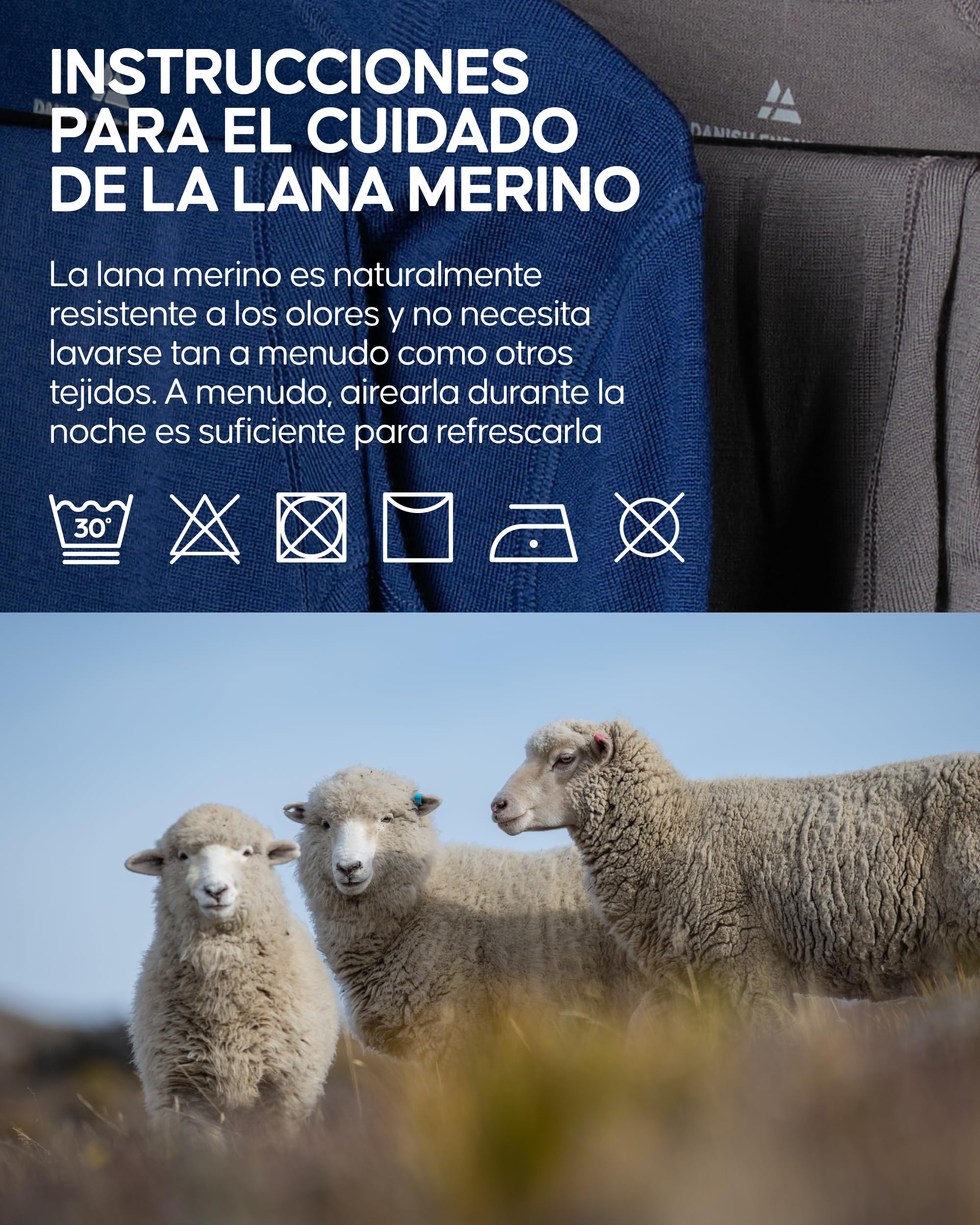 DANISH ENDURANCE Camiseta Mujer, 100% Lana Merino, Transpirable, 2 Pack