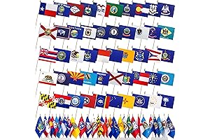 Tiny USA Flags for Patriotism or Learning - Mini Handheld Flags for Parties