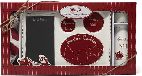 Miniatura 3 de Child to Cherish Juego de platos navideños con mensaje de Papá Noel con cortadores de galletas, plato de Papá Noel, tarro de leche de Papá Noel y