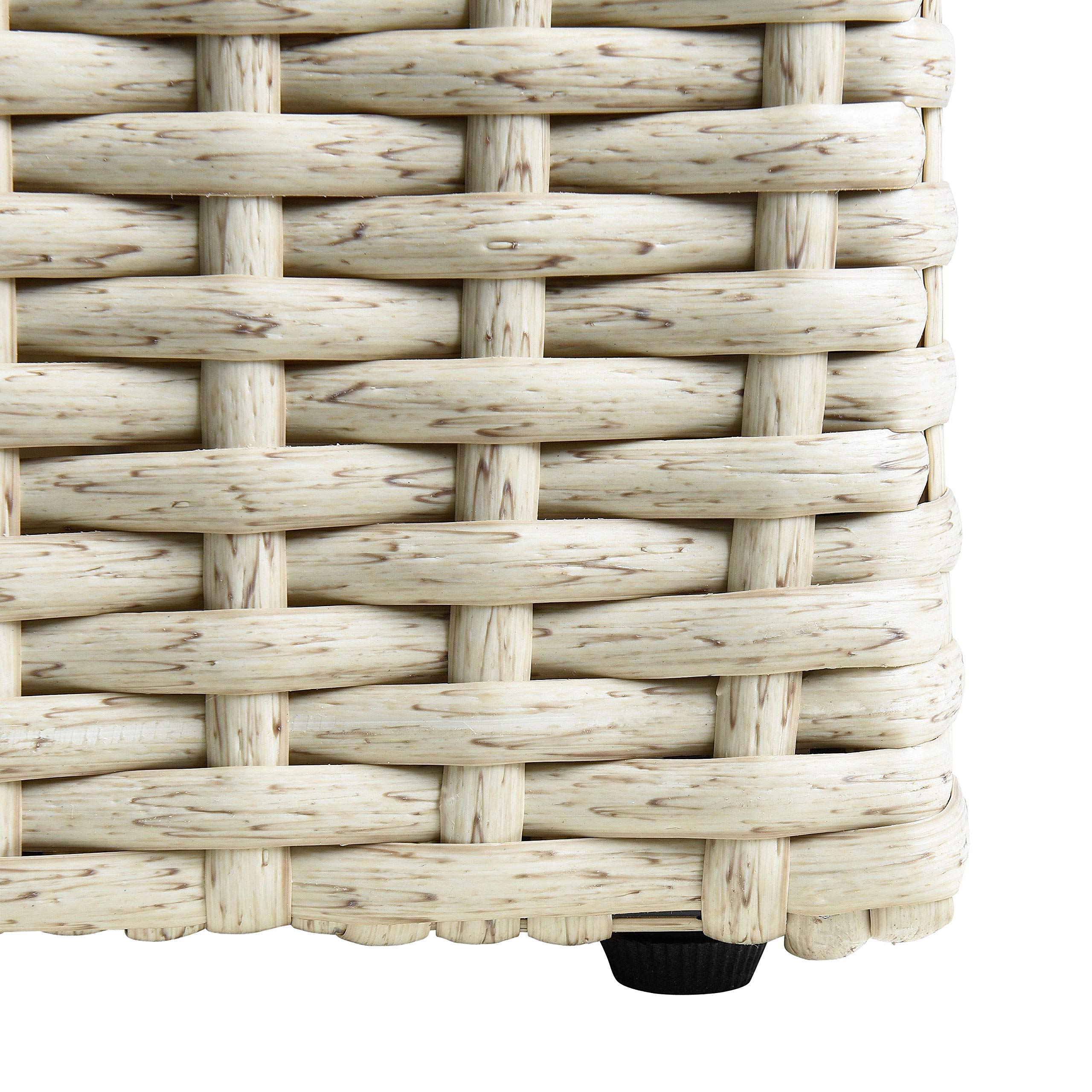 ESTEXO Polyrattan Blumentopf Übertopf Pflanztopf Blumenkübel Rattan Pflanzkübel Topf (60 cm/Beige)