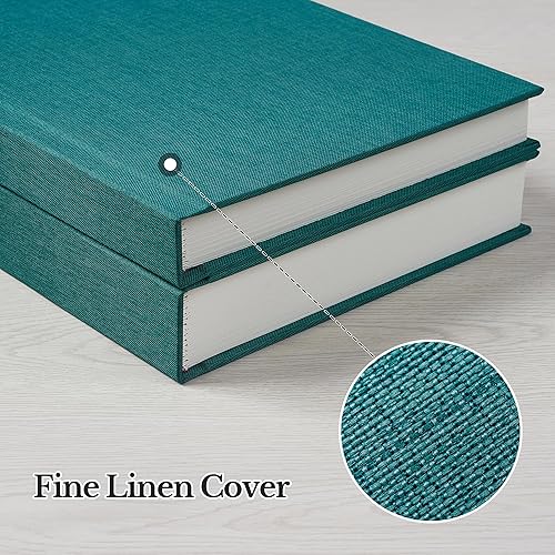 Miniatura 6 de Álbum de fotos de 8 x 10 pulgadas con cubierta de lino para escritura, álbum de fotos de 8 x 10 pulgadas, con capacidad para 30 fotos, ideal para