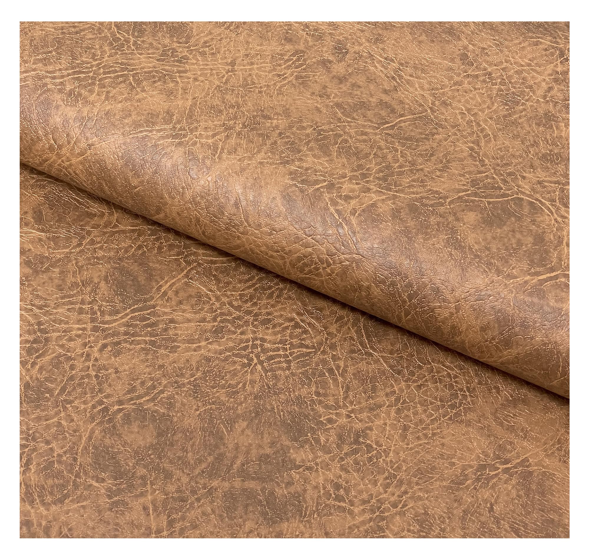Chester Grained Faux Leather Fabric Fire Retardant Leatherette Upholstery Waterproof Heavy Duty Leathercloth Material (2 Metre (200cm x 140cm), Honey)