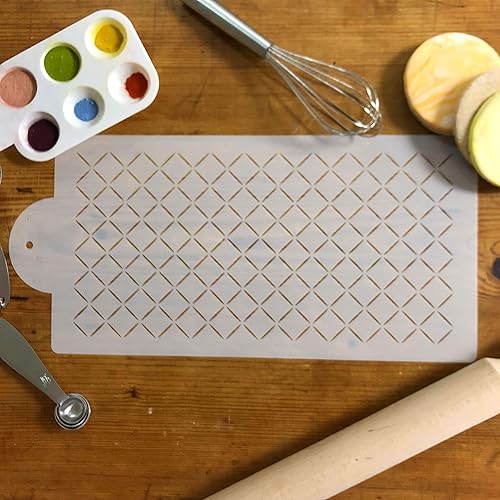 Miniatura 2 de Zoe Clark C1040 - Plantilla de red de diamante para tartas lateral